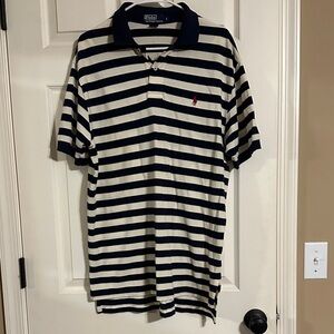 Polo by Ralph Lauren Men's Striped Shirt in Navy and Cream